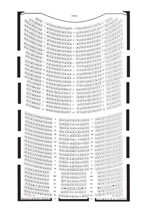 Symphony Hall Seating Plan Chart printable pdf download