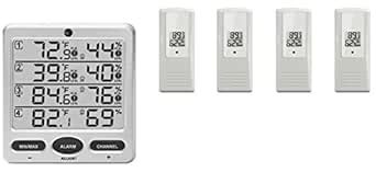 Ambient Weather WS 10 X4 Wireless Indoor Outdoor 8 Channel Thermo