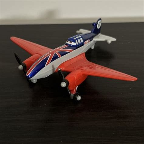 Disney Pixar Planes Bulldog 11 Die Cast Metal Union Jack Blue Red Ebay