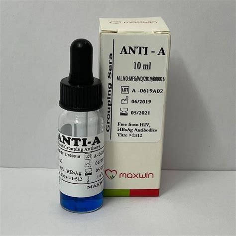 Maxwin Anti A Blood Grouping Reagent At Rs In Chennai Id