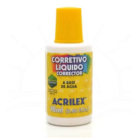 Corretivo Líquido Acrilex 18 ml PAPEMIX Papelaria e Presentes