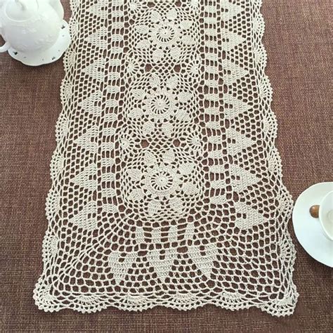 Amazon Damanni Rectangular Cotton Handmade Crochet Lace Table