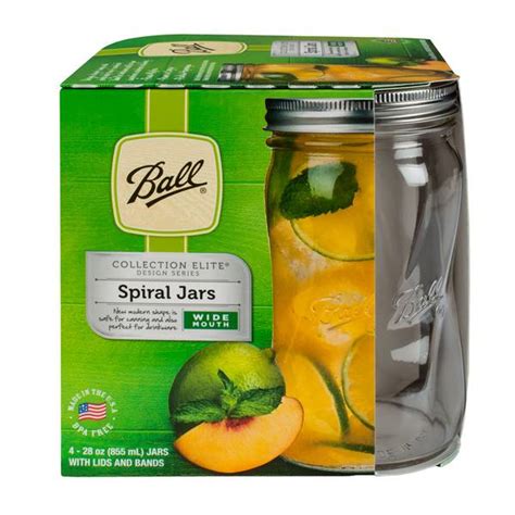 ball elite wide mouth spiral  oz canning jars