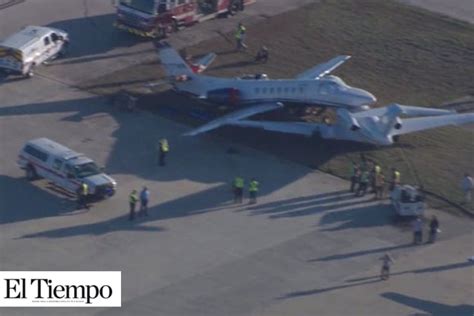 Avi N Aterriza De Emergencia En Aeropuerto De San Antonio Y Choca Con