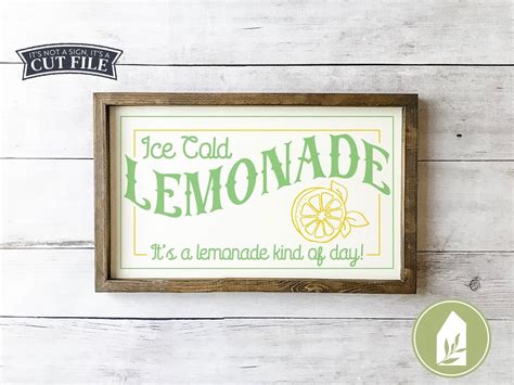 Lemonade Sign Svg Vintage Sign Svg Lemons Svg Summer Svg Kitchen