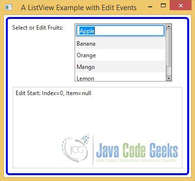 Javafx Listview Example Java Code Geeks