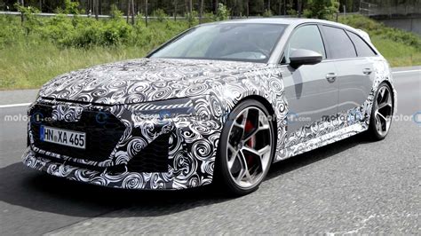 Audi Rs Facelift Spied With Fender Vents Bigger Rear Spoiler