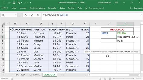 Funci N Bdpromedio En Excel Doovi Hot Sex Picture