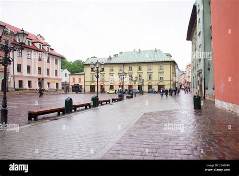 Small Market Square In The Old Town Of Krakow Hi Res Stock Photography