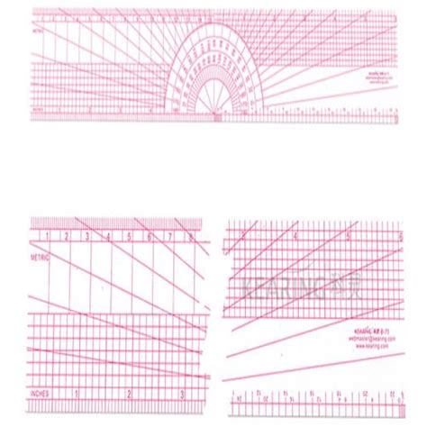 Règle de calibrage multi usage 30 cm Kearing B75 Happy Hand