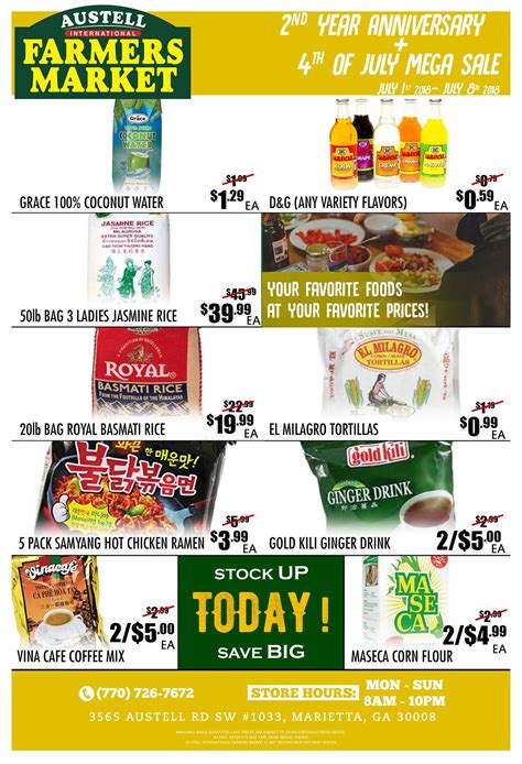 AUSTELL INTERNATIONAL FARMERS MARKET LLC. - Marietta GA - Hours