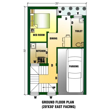 20x30 East Facing House Plan House Map Studio