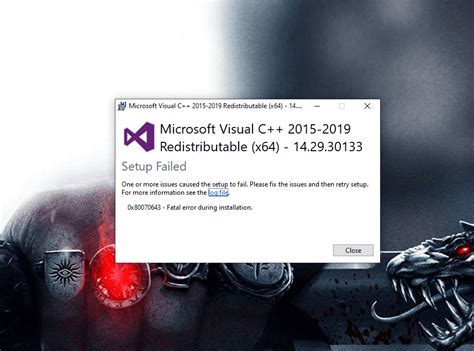 Microsoft Visual C 2015 2019 Redistributable X64 Install Error Microsoft Community