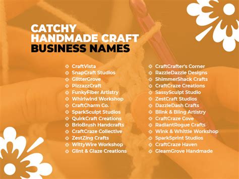 399+ Catchy and Unique Handmade Craft Business Names