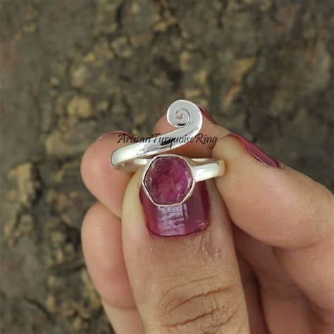 Raw Ruby Ring - Etsy