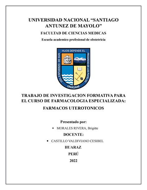 Introduccion Universidad Nacional Santiago Antunez De Mayolo