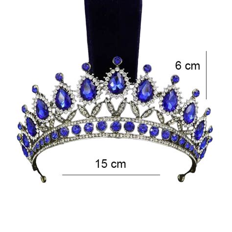 Tiara Color Azul Rey Para Quincea Era Novias Y Quincea Eras