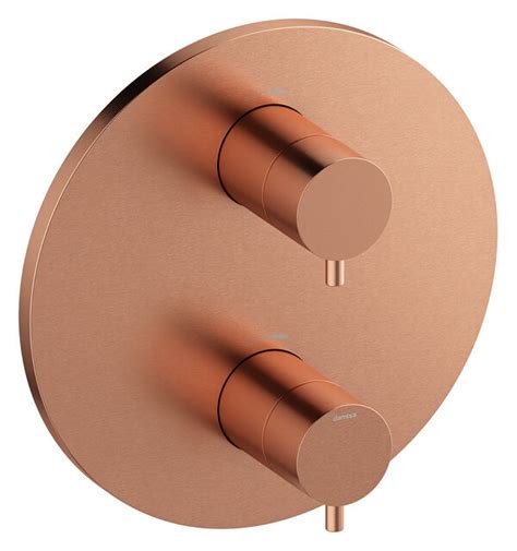 Concealed Brushed Copper PVD Exposed Kit Thermostatic Https Damixa