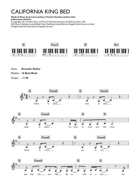 California King Bed | Sheet Music Direct