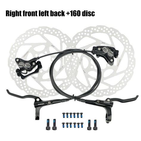 HASSNS E4 MTB Hydraulic Brakes Set For Bicycle Disc 4 Pushes Piston