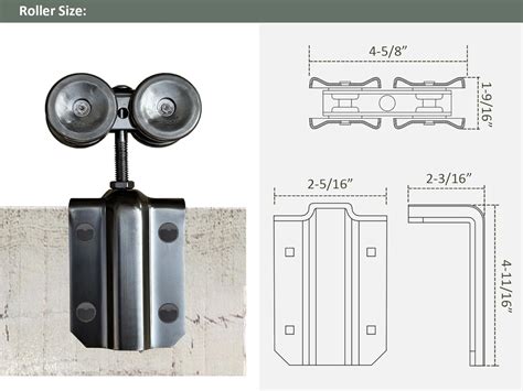 DIYHD M0083 Box Rail Heavy Duty Barn Hardware Interior Outside Door