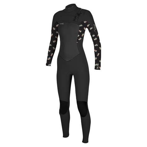 ONeill Epic 5 4 Chest Zip Fullsuit Damen Neoprenanzug Black Cindy Daisy