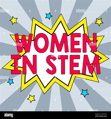 Conceptual Display Women In Stem Business Showcase Science Technology