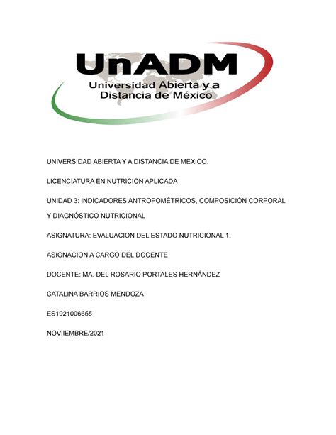 EEN1 U3 ACD CABM Tarea UNIVERSIDAD ABIERTA Y A DISTANCIA DE MEXICO