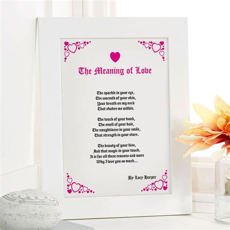 Personalized Poem Picture Wall Art