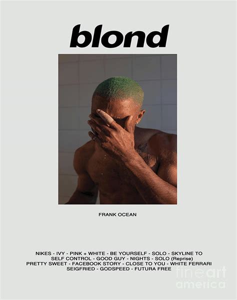 Frank Ocean Blonde Album Poster Poster Digital Art By Bui Thai