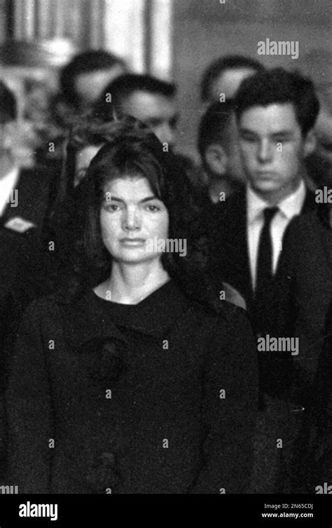 File In This Sunday Nov 24 1963 File Photo Jacqueline Kennedy Looks Toward The Casket Of