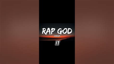 Rap God Lyrics Lyrics Eminem Rap Requested Youtube