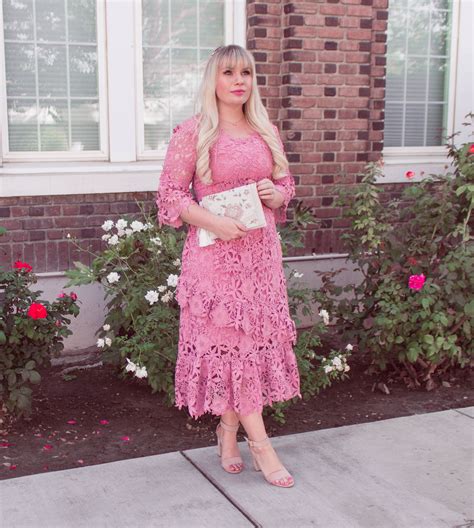 On Wednesdays We Wear...A Pink Lace Dress - Lizzie in Lace