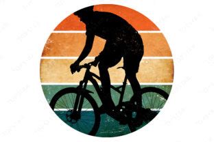 Cyclist Silhouette Retro Sunset Vintage Graphic By Topstar Creative