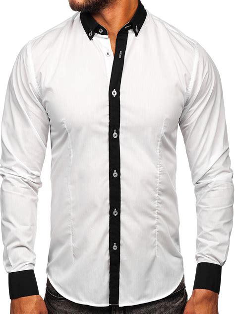 Camisa Elegante De Manga Larga Para Hombre Blanco Bolf 21750 Blanco