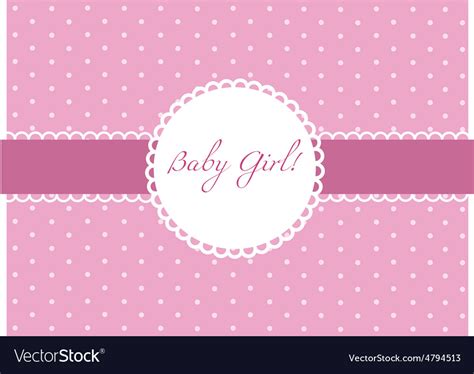 Baby Girl card design Royalty Free Vector Image