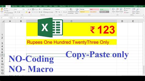 How To Convert Rupees In Numbers To Words In Excel Templates