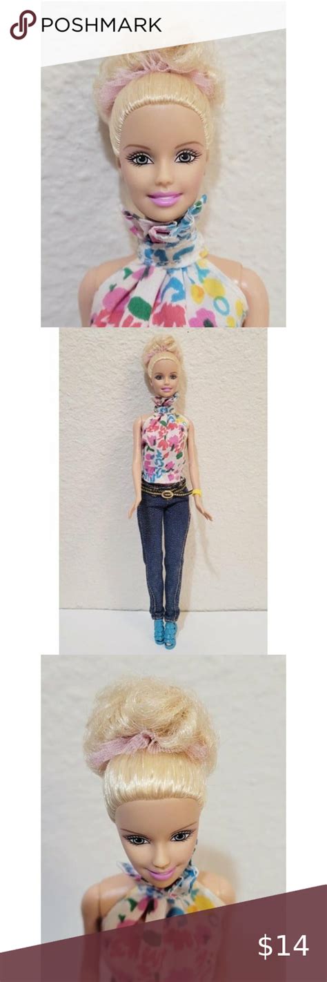 Barbie Ballet Doll Redressed Jeans Halter Top High Heels