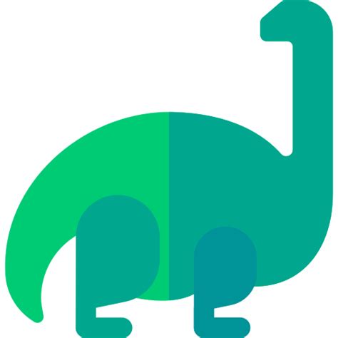 Brachiosaurus Basic Rounded Flat Icon