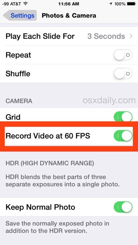 How To Record Video At 60 FPS On IPhone