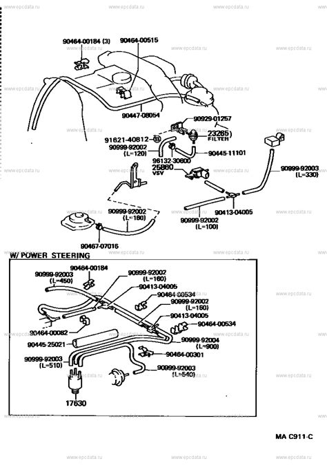 Vacuum Piping For Toyota Hiace H100 4 Generation 01 1989 07 1998 Toyota Car And Auto Spare