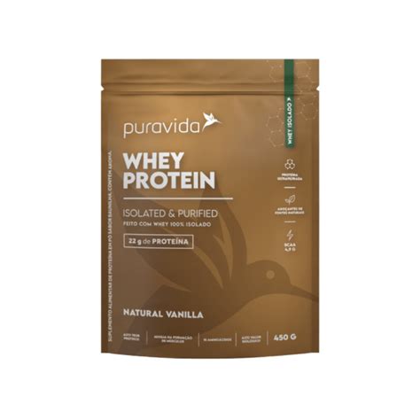 Whey Protein Pura Vida Isolado Dark Natural Vanilla G Shopping