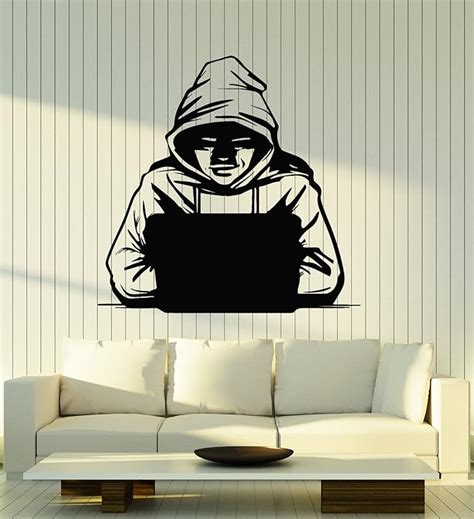 Amazon.com: Vinyl Wall Decal Hacker Computer Security Laptop IT Hacking ...