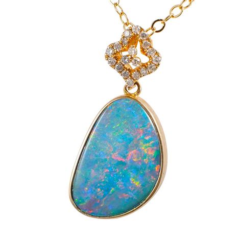 TIME TO SHINE 14KT GOLD & DIAMOND AUSTRALIAN OPAL JEWELRY SET