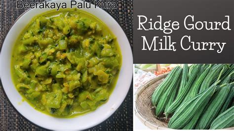 Beerakaya Palu Kura Ridge Gourd Milk Curry Youtube