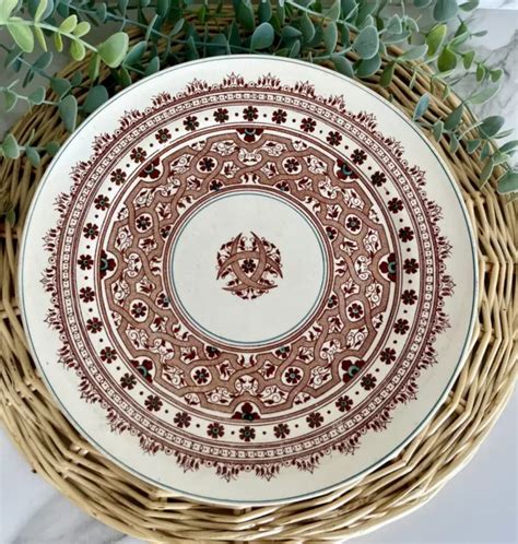 ASSIETTE PLATE EN Faïence De Longwy Service Henri II EUR 20 00