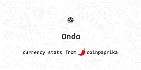 Ondo (ONDO) Price - Live Chart, Index, Market Cap | CoinPaprika