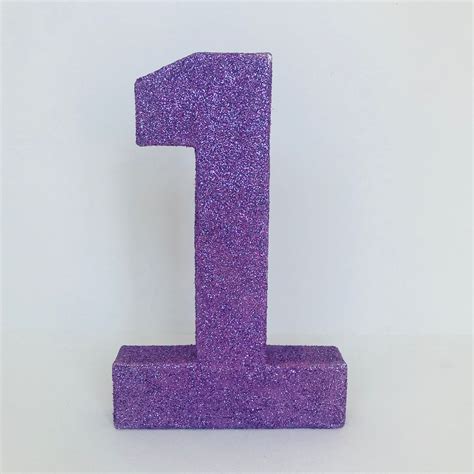 Blue Glitter Number 1 Glitter Number One Freestanding Etsy Uk