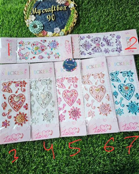 Embellishment Stone stickers A 45/- per sheet – MyCraftBox90 And TohfaaBox