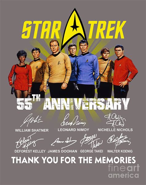 55th Anniversary Star Trek Cast Full Signed Thank You For The Memories ...